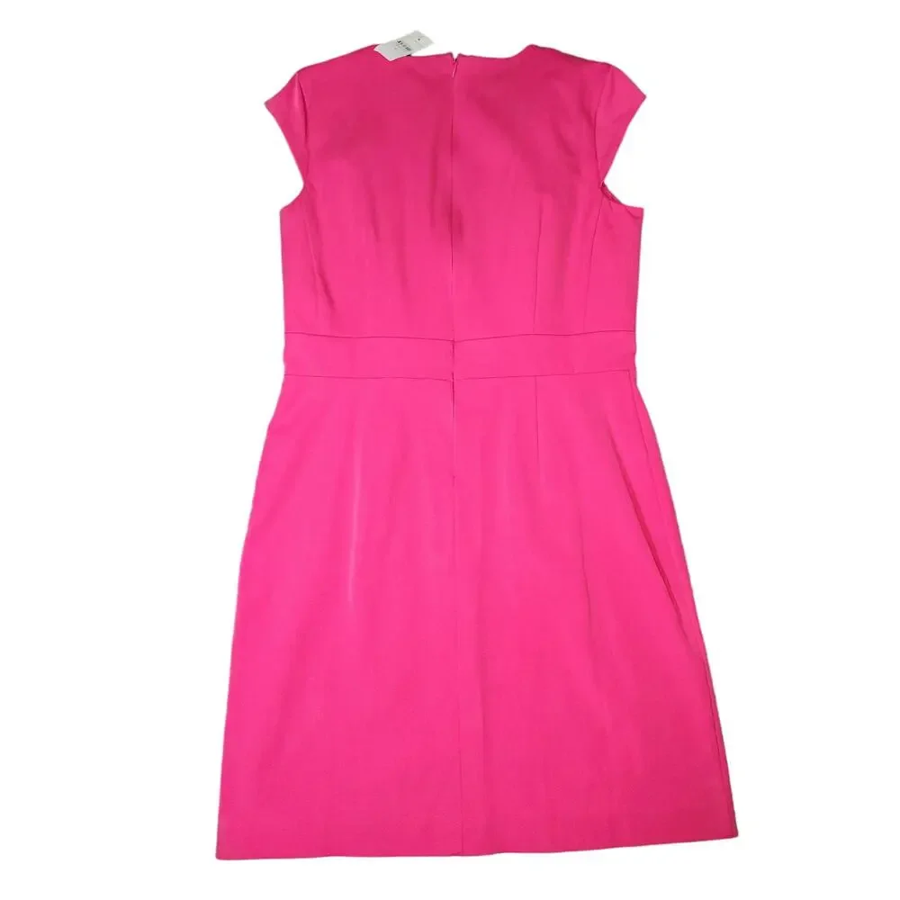 Ann Taylor Cap Sleeve Flare Dress Size 10 Color Magenta NWT A1.15